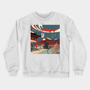 JAPANESE WOODBLOCK PRINT Crewneck Sweatshirt